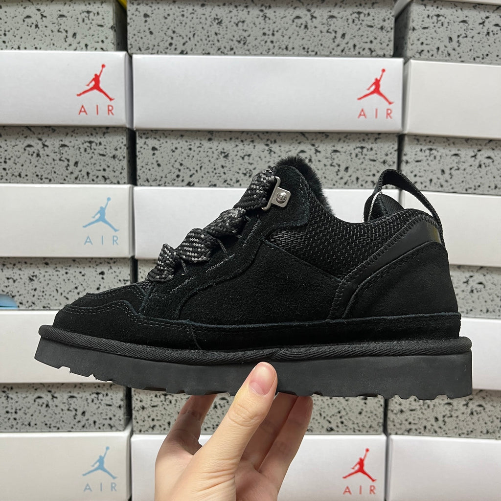 UGG Black Low-Cut Lace-Up Shoes with Chunky Sole
