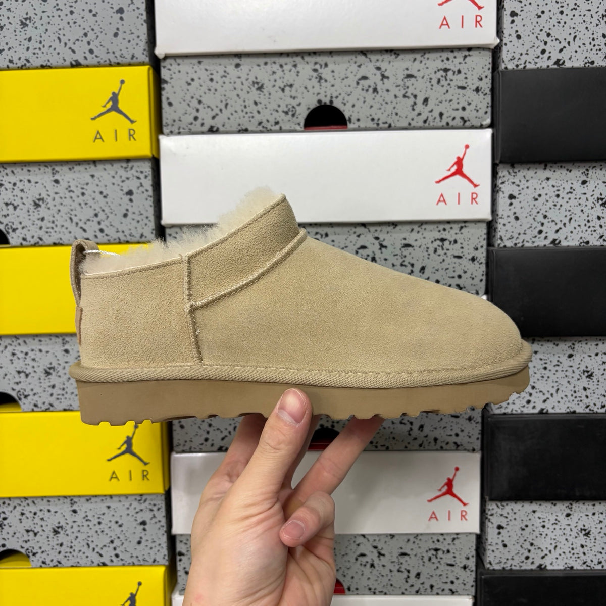 UGG Low-Cut Slip-On Shoes in Sand with Plush Lining