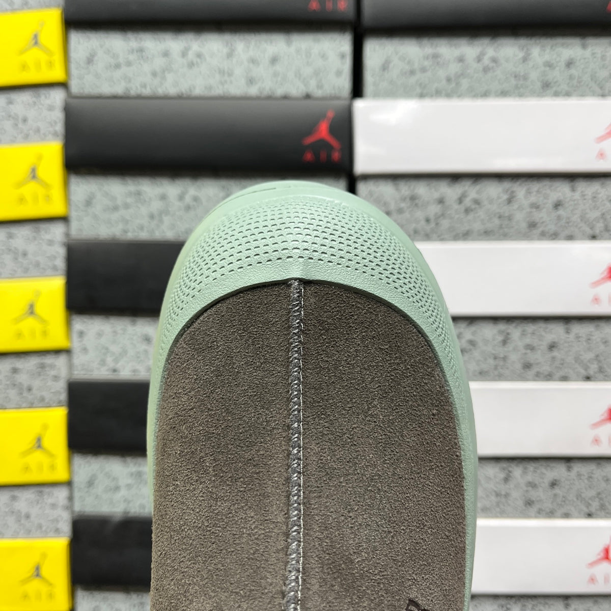 UGG Slip-On Shoes in Dark Olive with Mint Green Chunky Sole