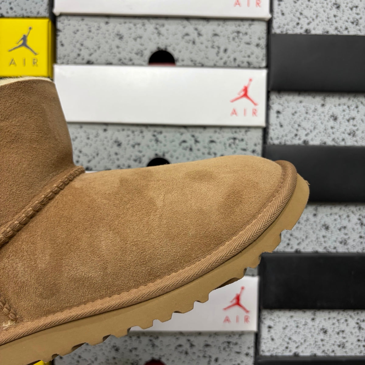UGG Button-Detail Short Boots in Chestnut with Plush Lining