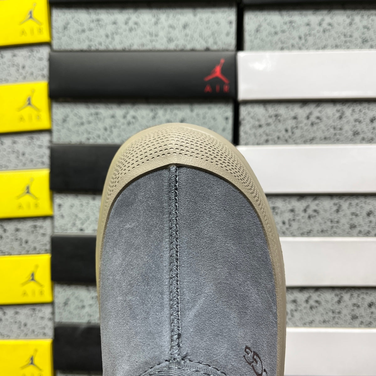 UGG Slip-On Shoes in Asphalt Gray with Taupe Chunky Sole