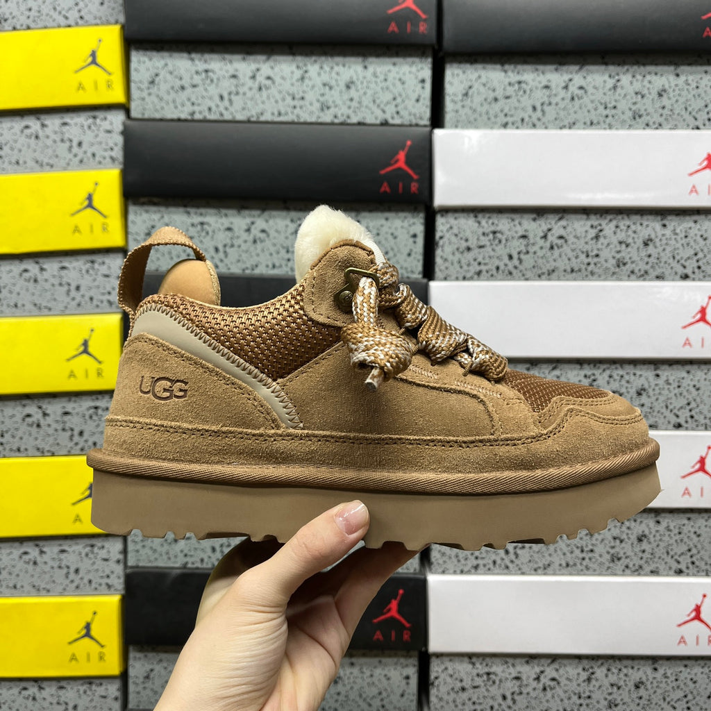 UGG Lowmel Lace-Up Shoes in Chestnut