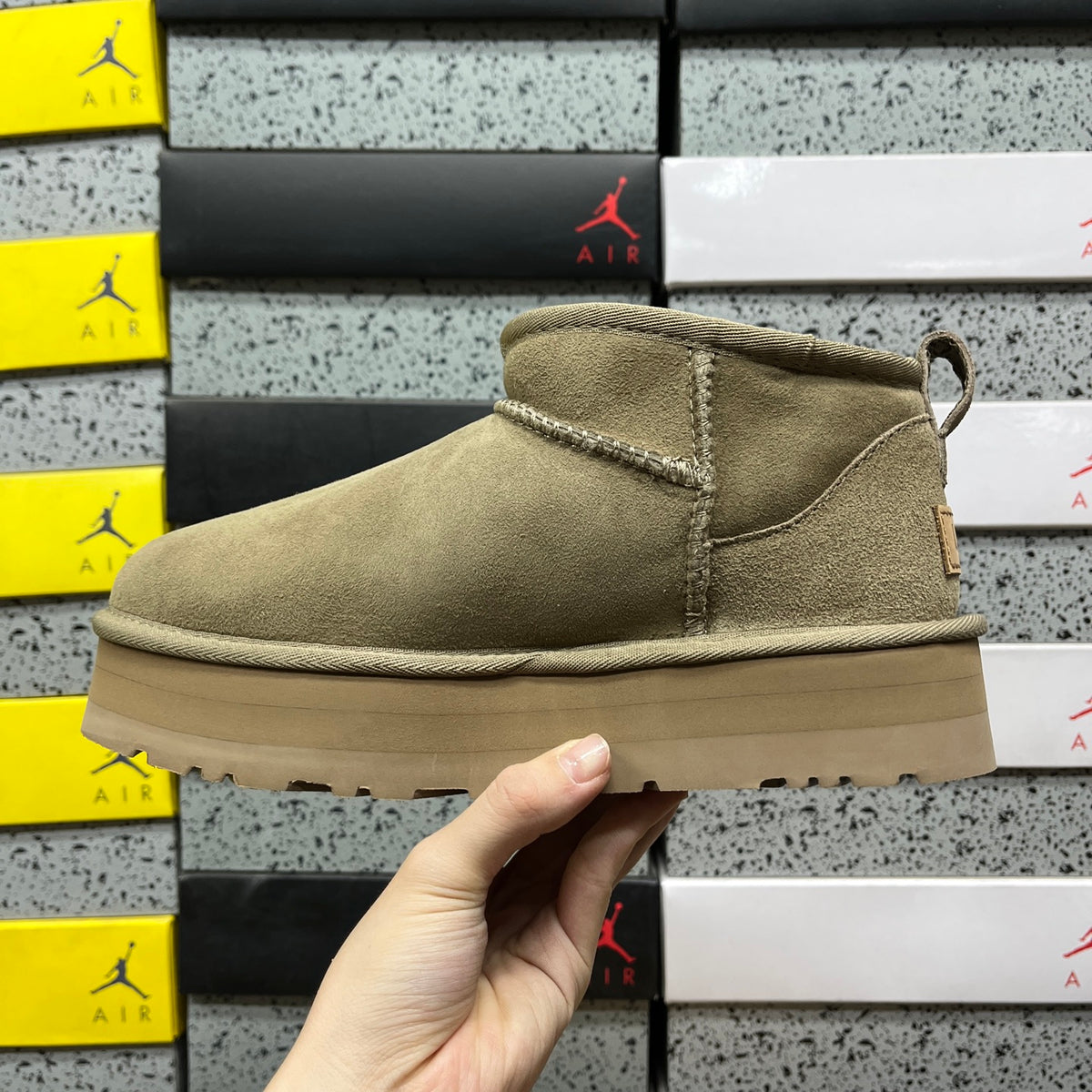 UGG Ultra Mini Platform Boots in Antelope Brown with 3 cm Sole