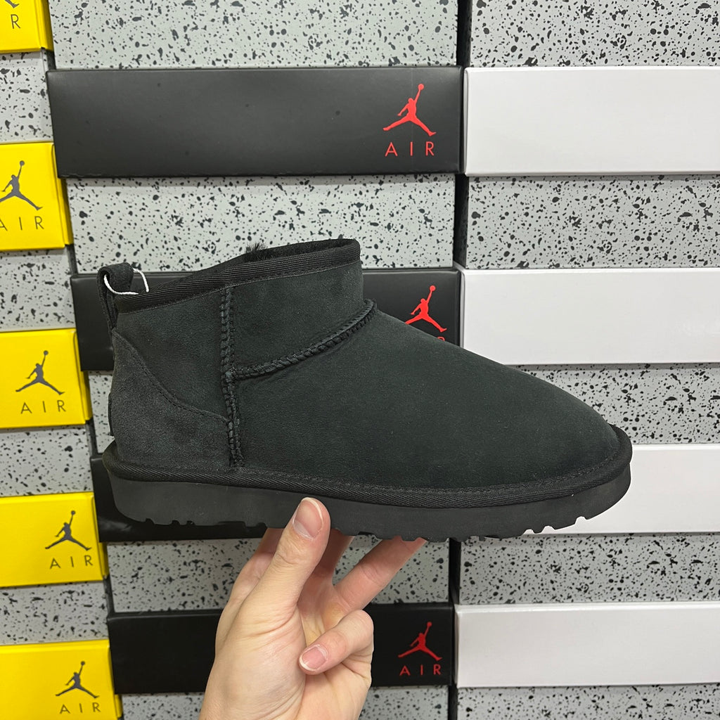 UGG Black Ultra Mini Pull-On Ankle Boots