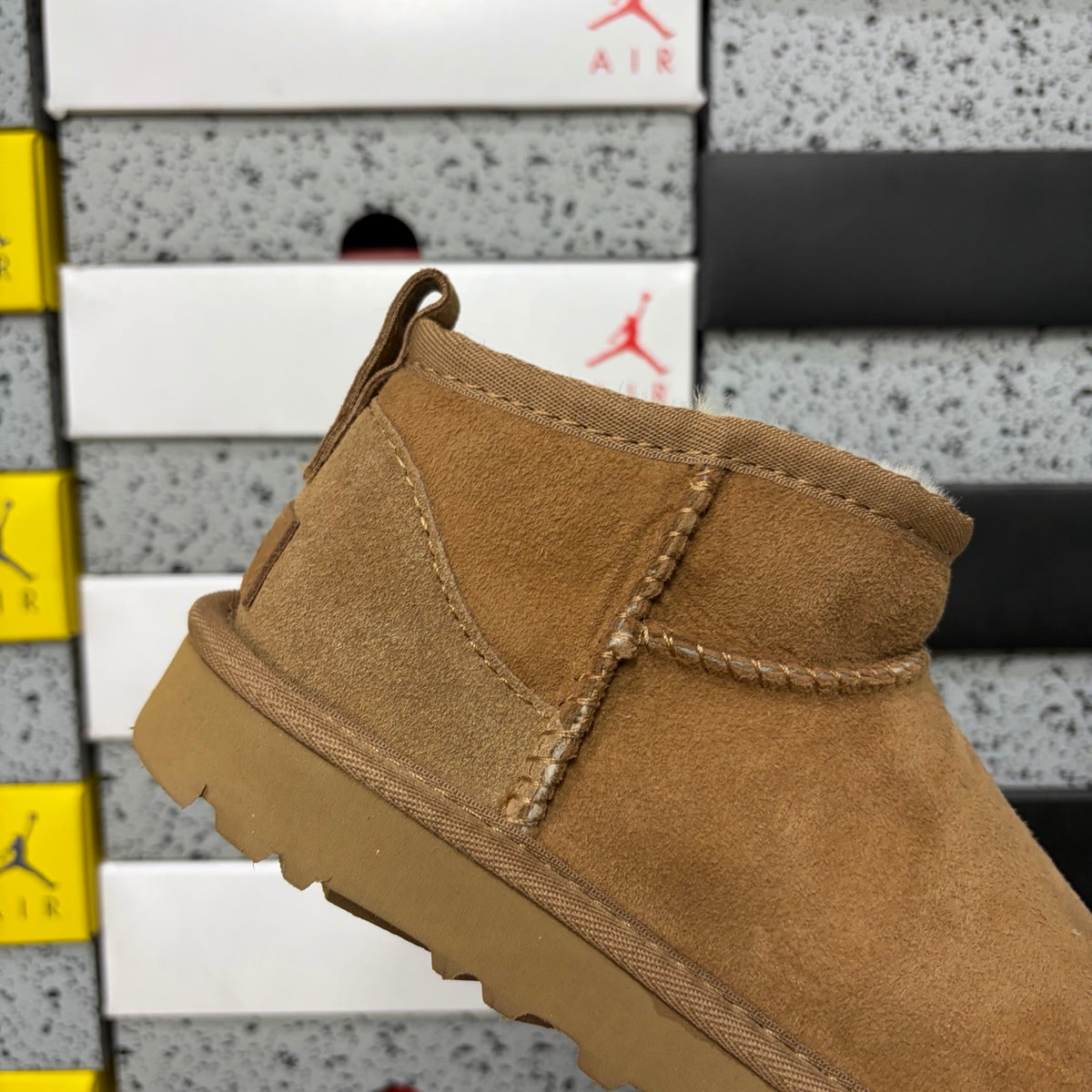 UGG Classic Mini Pull-On Boots in Chestnut with Plush Lining
