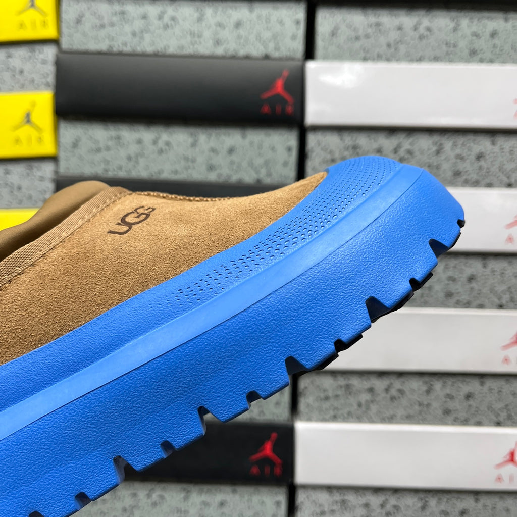 UGG Slip-On Shoes in Chestnut with Blue Chunky Sole