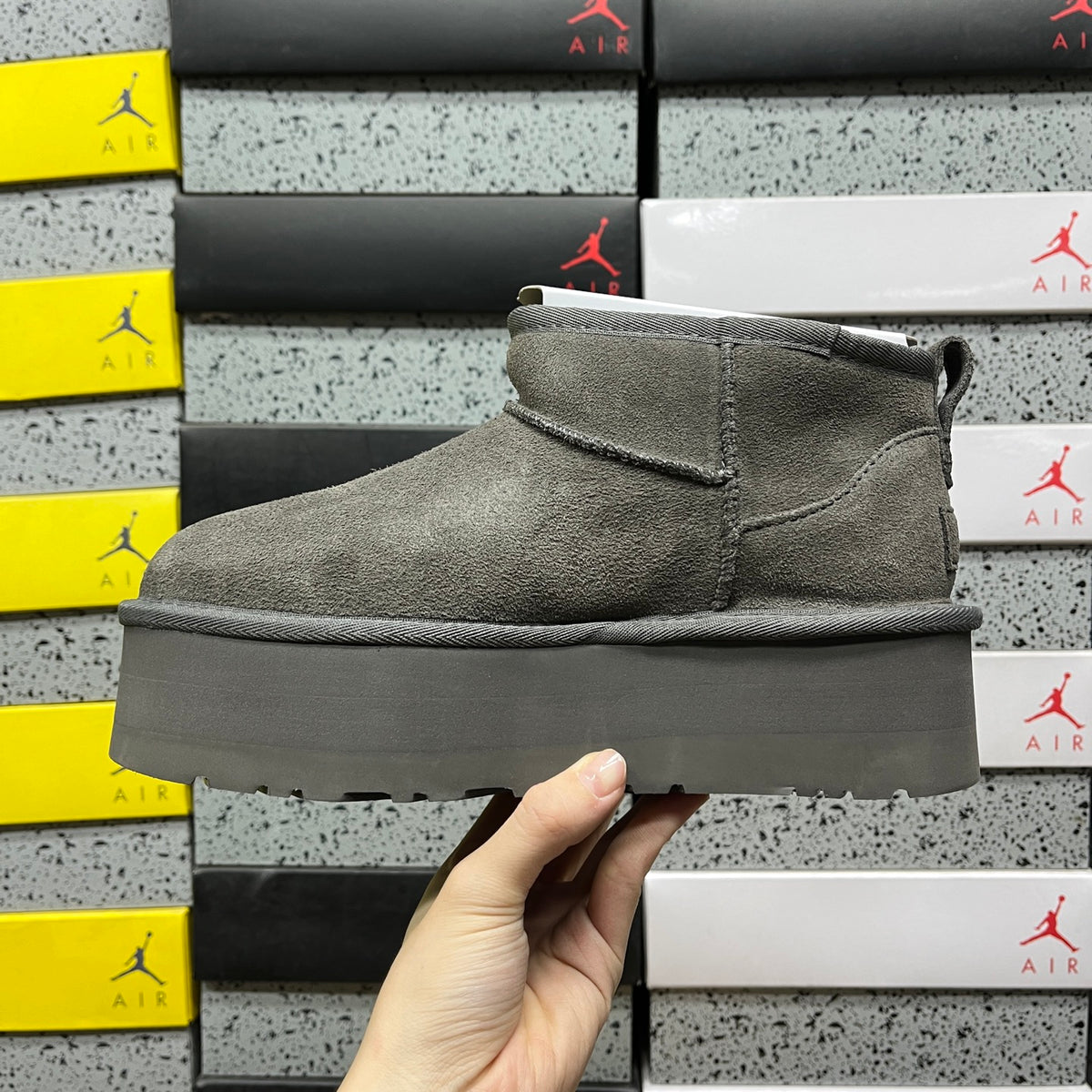 UGG Ultra Mini Platform Boots in Gray with 5 cm Sole