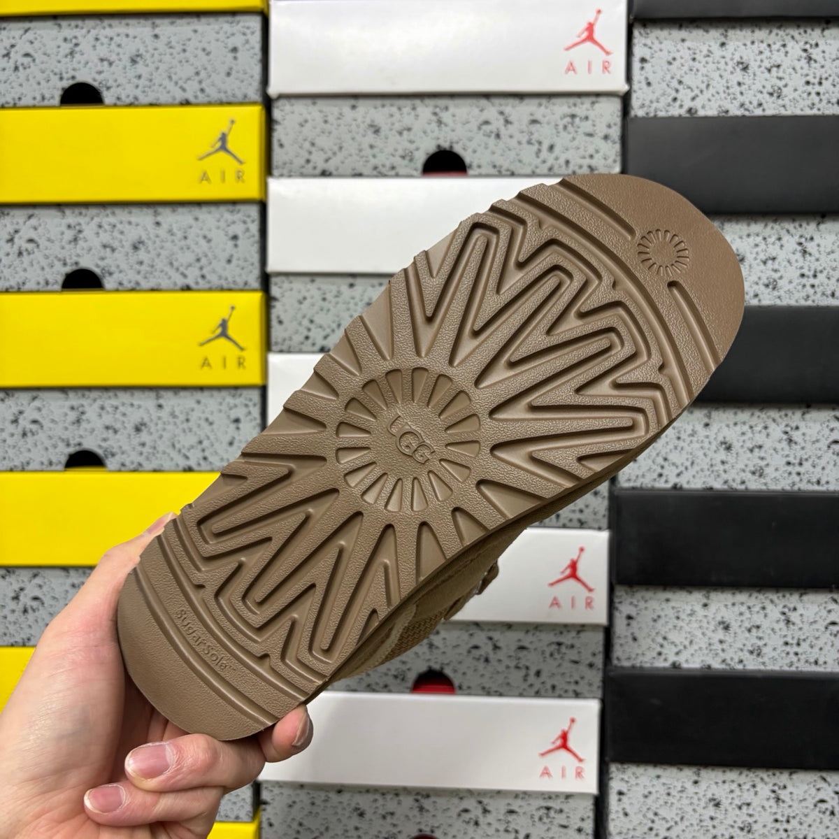 UGG Sand Low-Cut Lace-Up Shoes with Chunky Sole