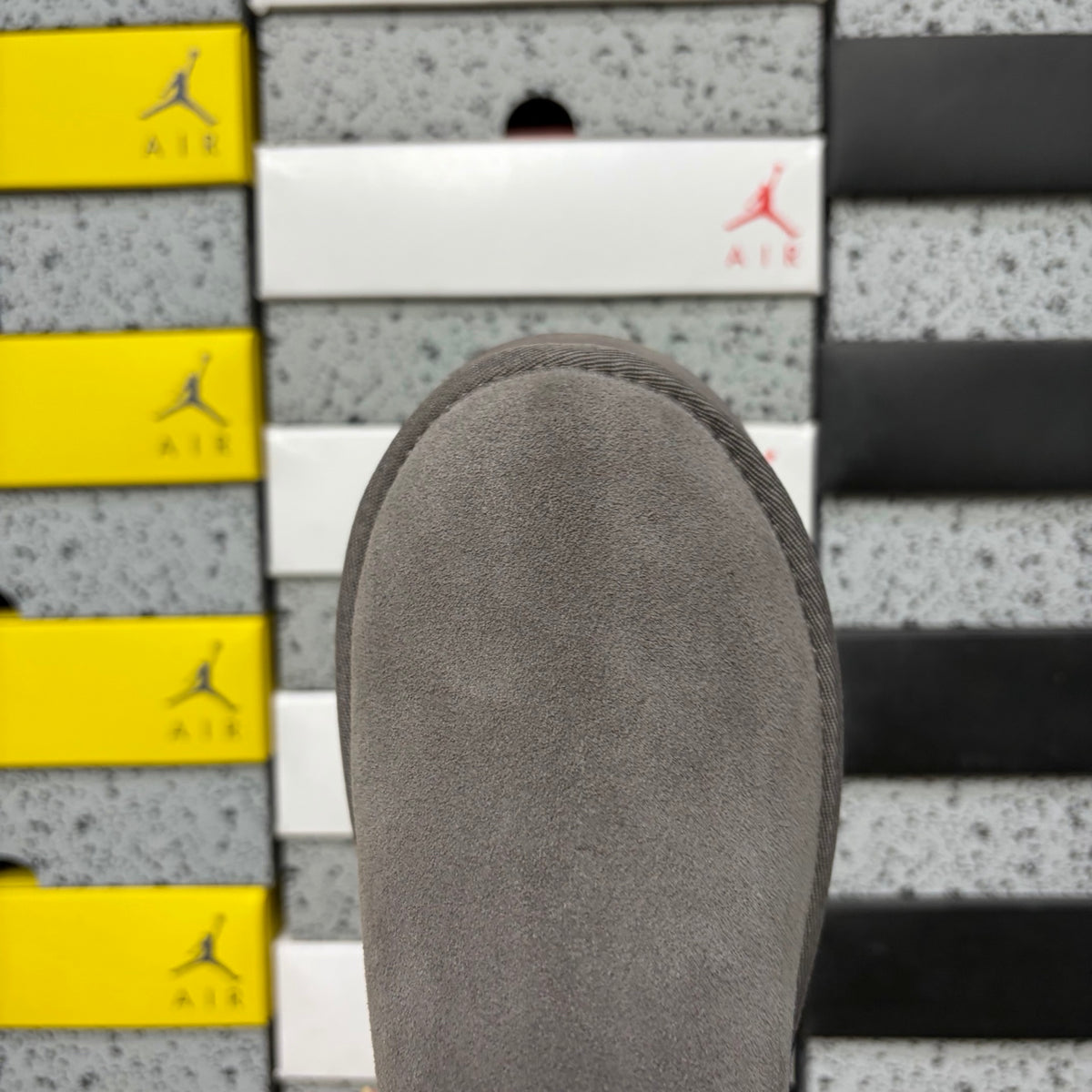 UGG Thundercloud Gray Pull-On Platform Ankle Boots