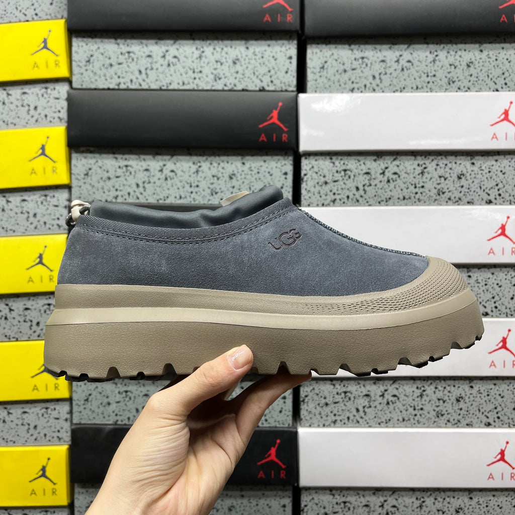 UGG Slip-On Shoes in Asphalt Gray with Taupe Chunky Sole