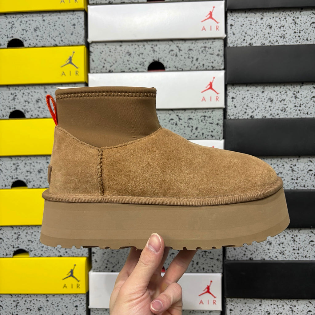UGG Brown Pull-On Platform Ankle Boots