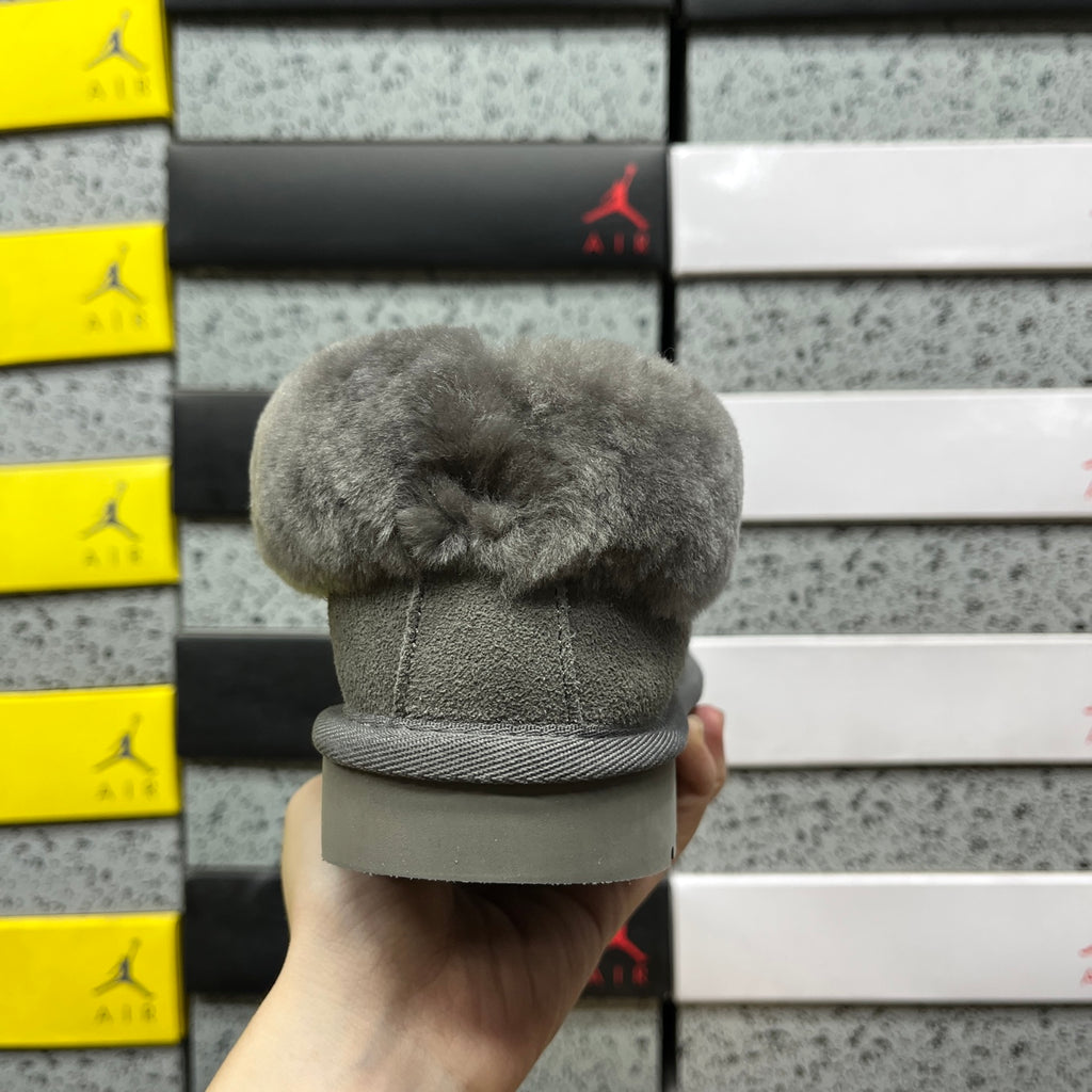 UGG Slip-On Shoes in Gray with Plush Collar