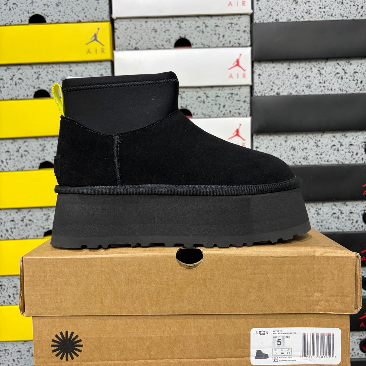 UGG Black Pull-On Platform Ankle Boots