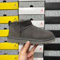 UGG Classic Mini Pull-On Boots in Gray with Plush Lining