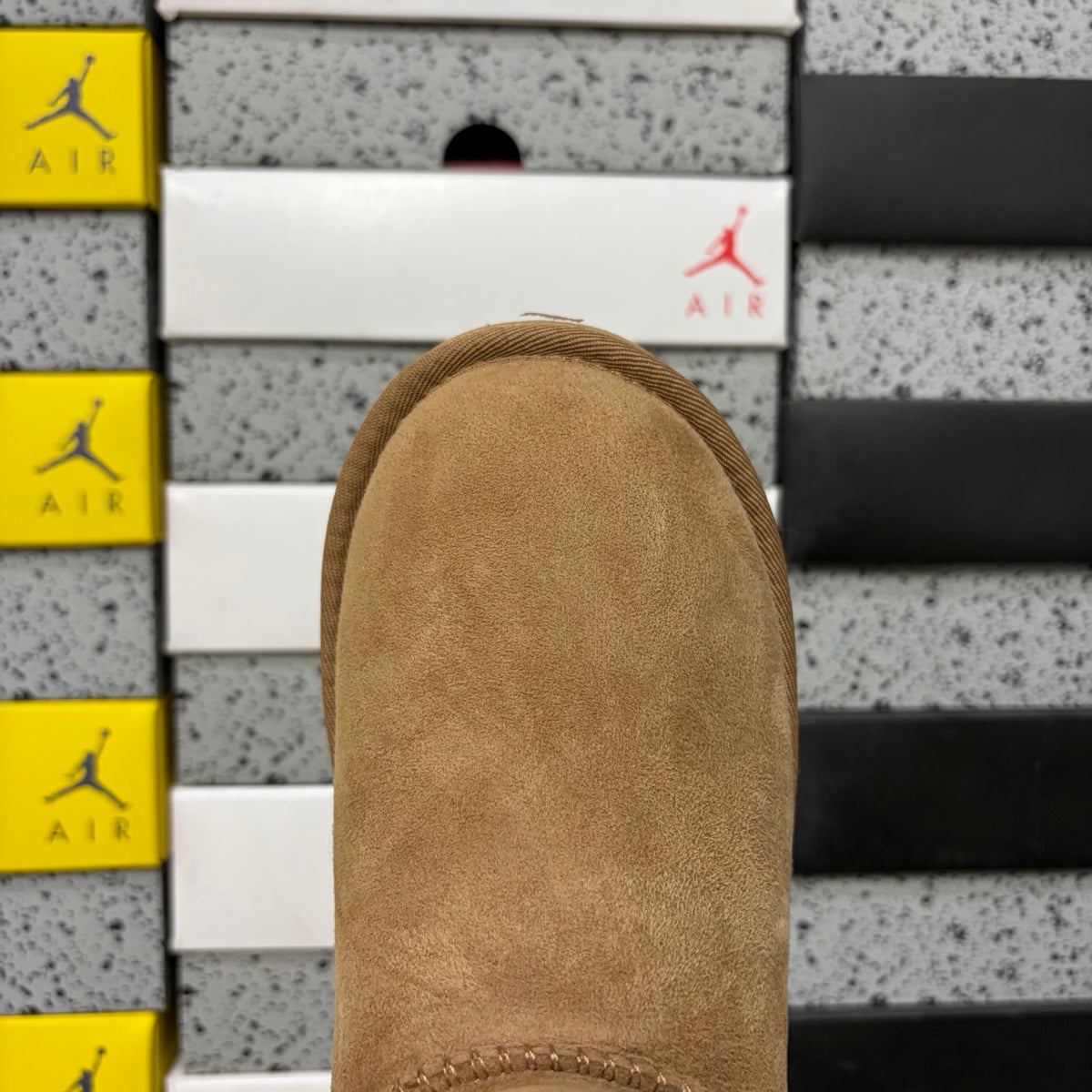 UGG Button-Detail Short Boots in Chestnut with Plush Lining