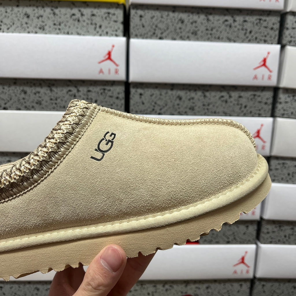 UGG Mustard Seed Slip-On Shoes with Stitched Trim and Plush Lining