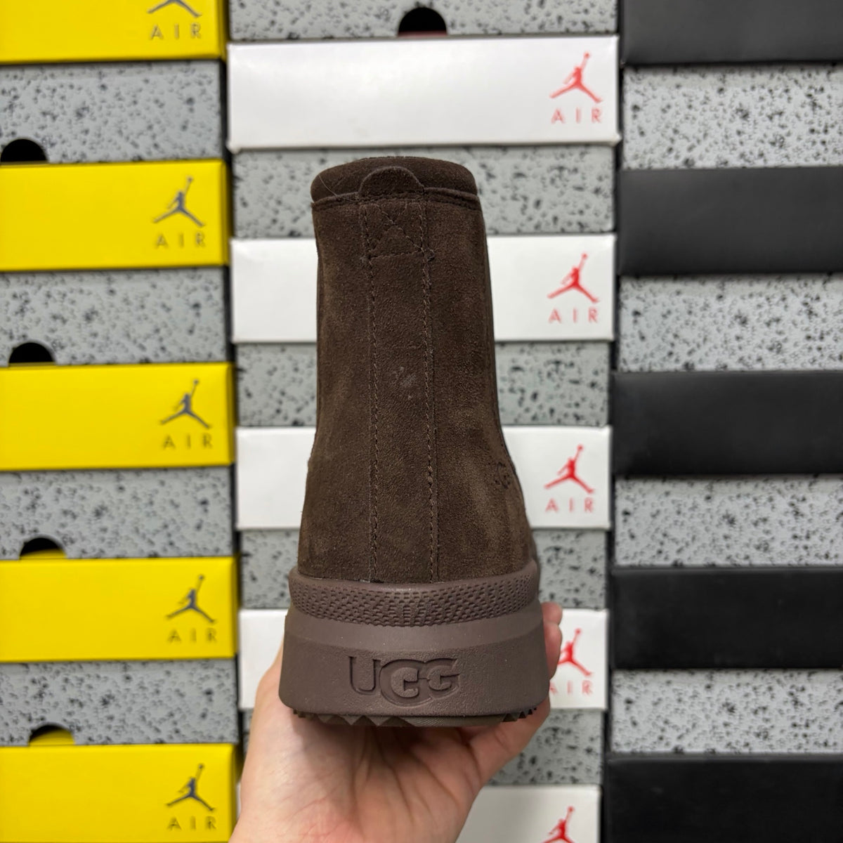 UGG Chocolate Brown Chelsea Ankle Boots with Chunky Lug Sole