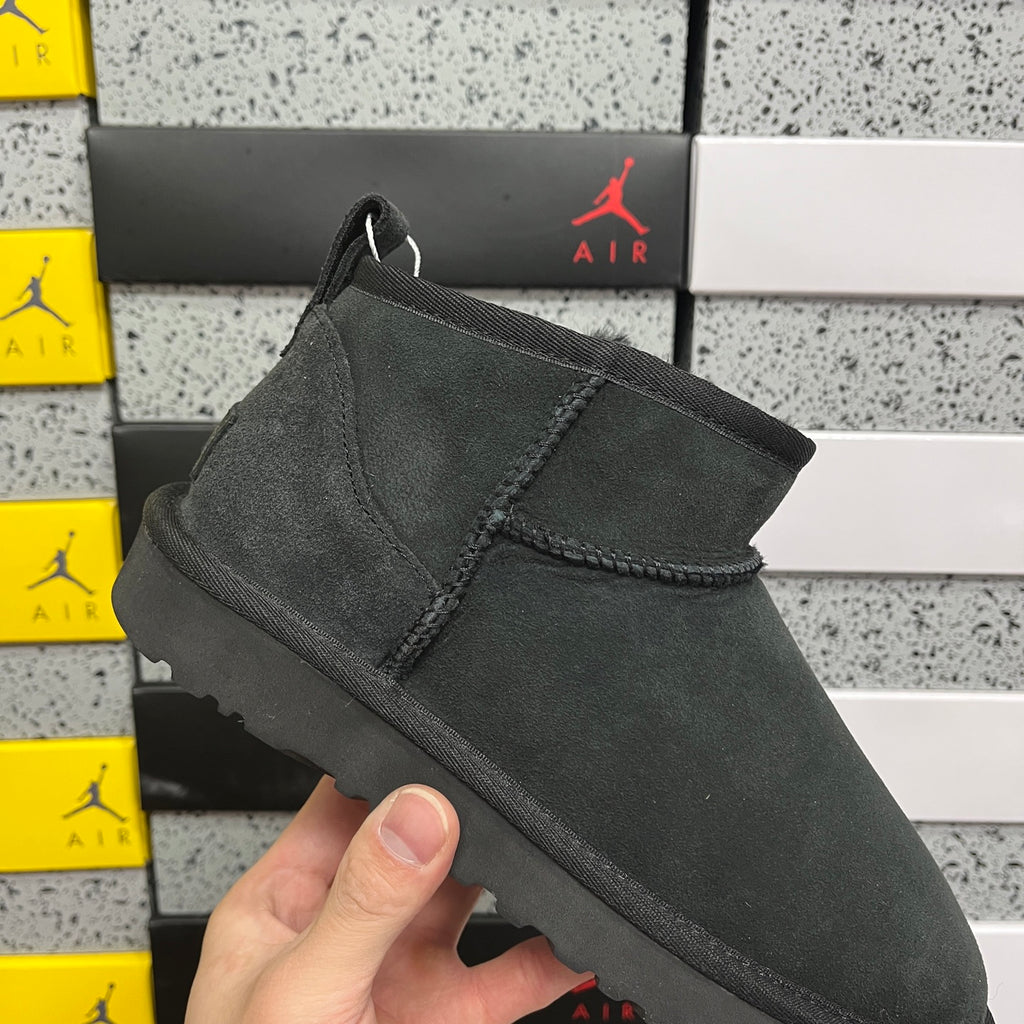 UGG Black Ultra Mini Pull-On Ankle Boots