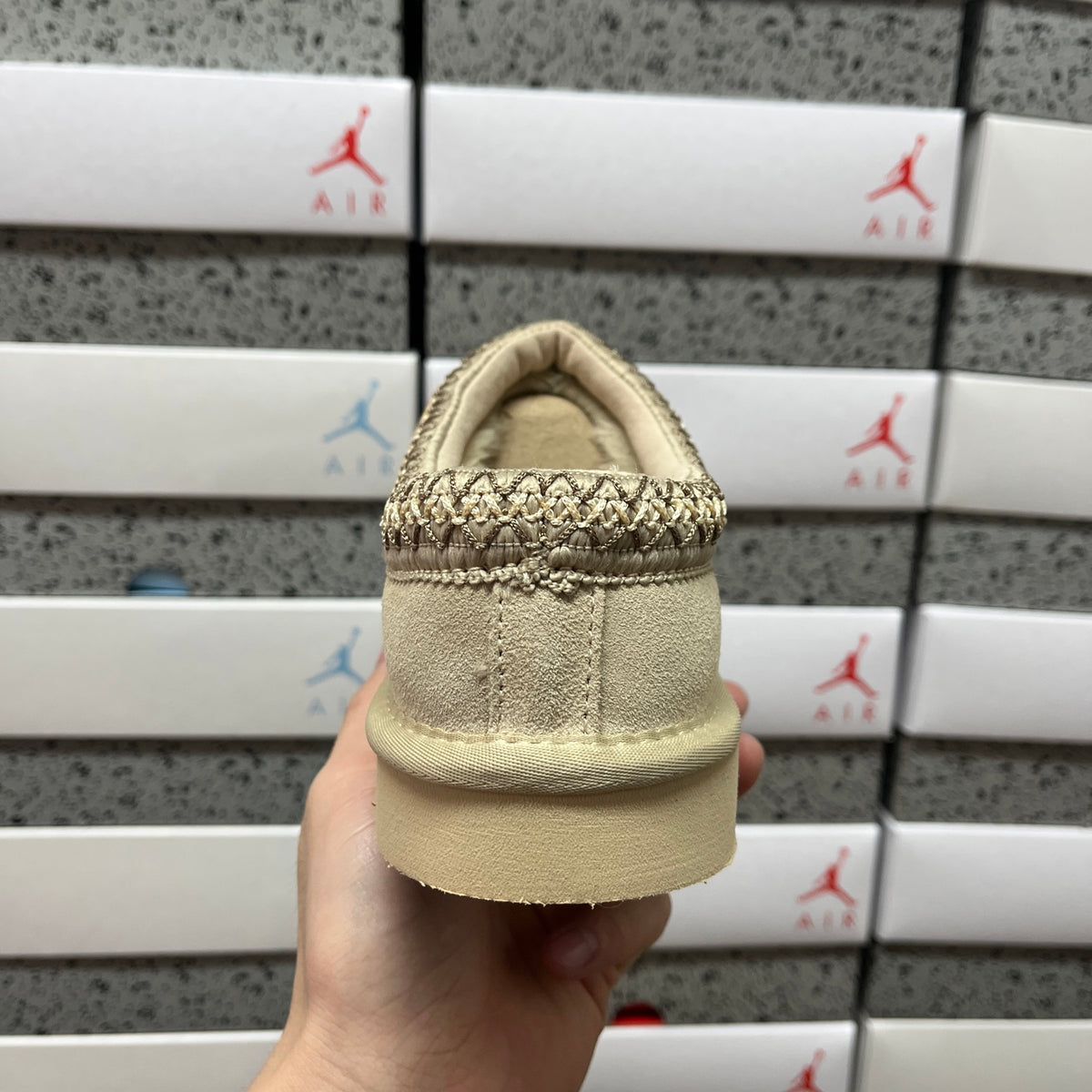 UGG Mustard Seed Slip-On Shoes with Stitched Trim and Plush Lining