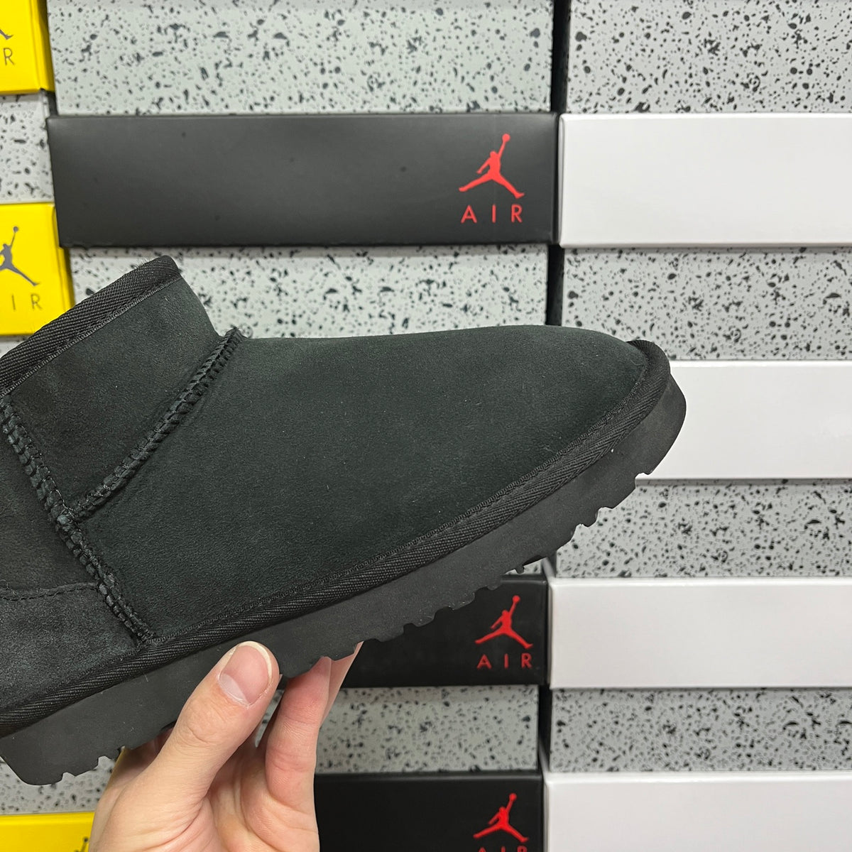 UGG Black Ultra Mini Pull-On Ankle Boots