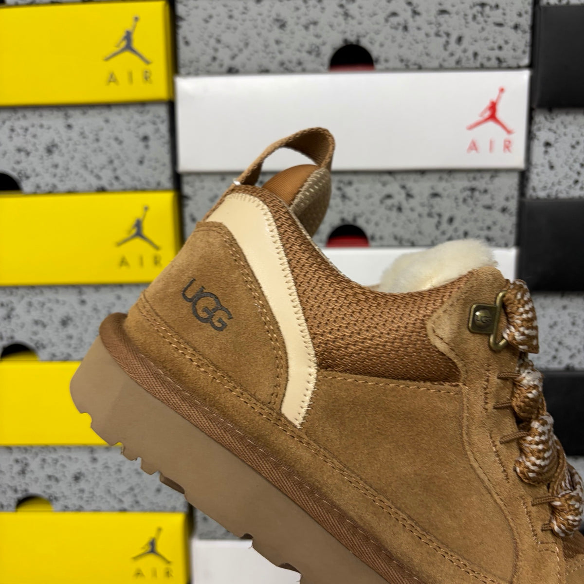 UGG Lace-Up Shoes in Chestnut with Chunky Sole