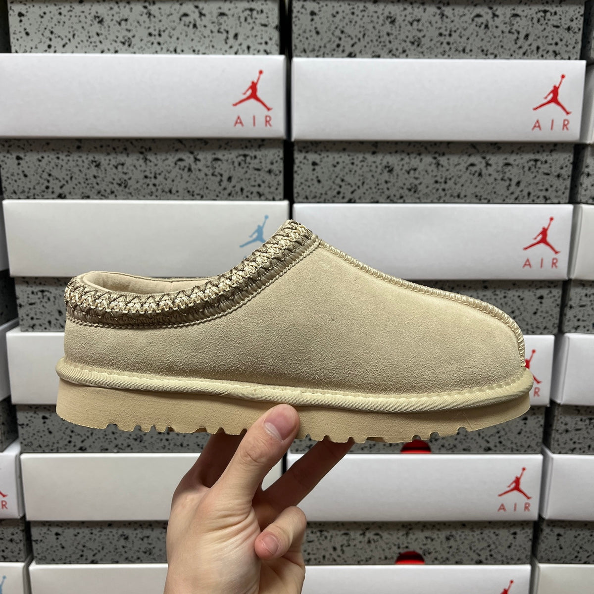 UGG Mustard Seed Slip-On Shoes with Stitched Trim and Plush Lining
