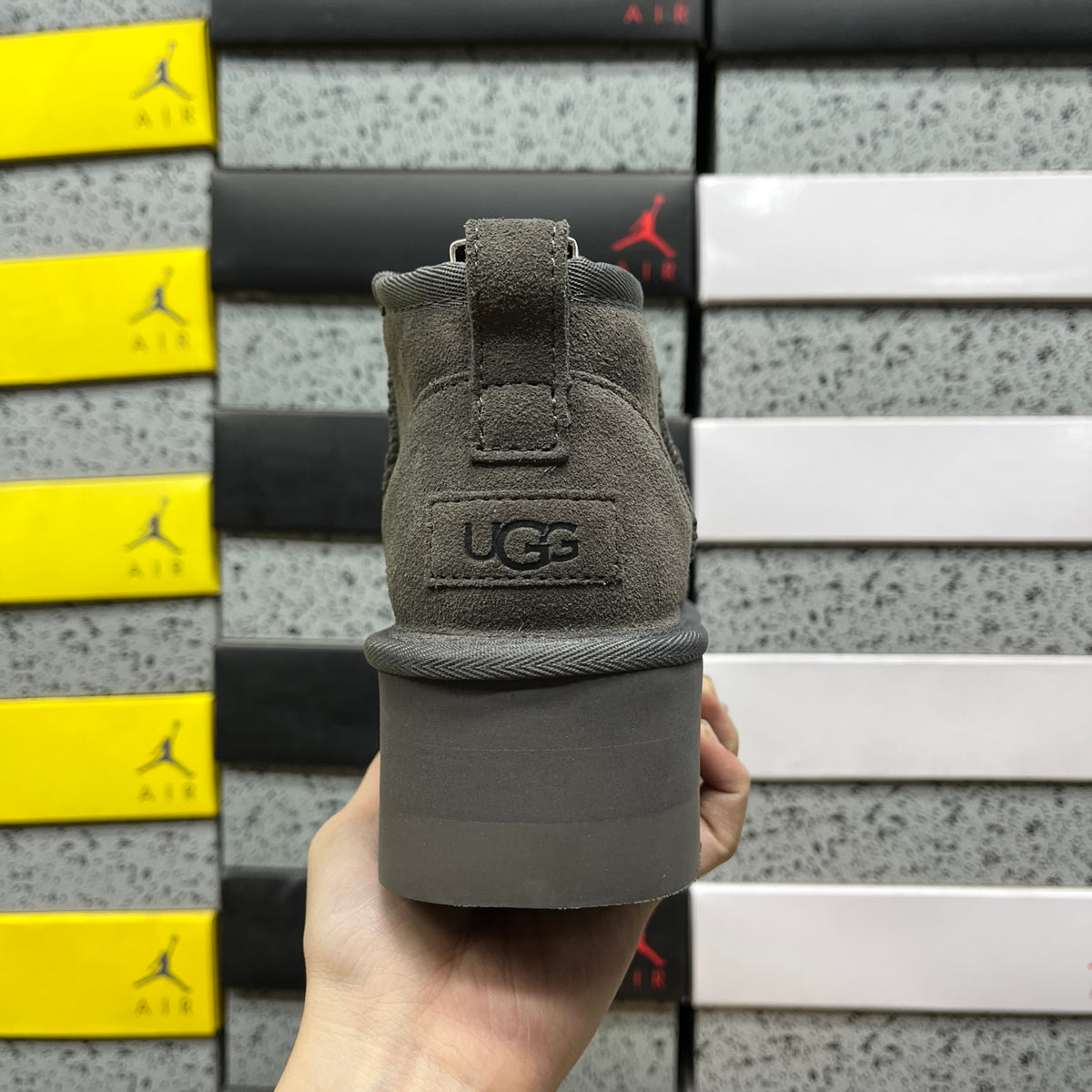 UGG Ultra Mini Platform Boots in Gray with 5 cm Sole