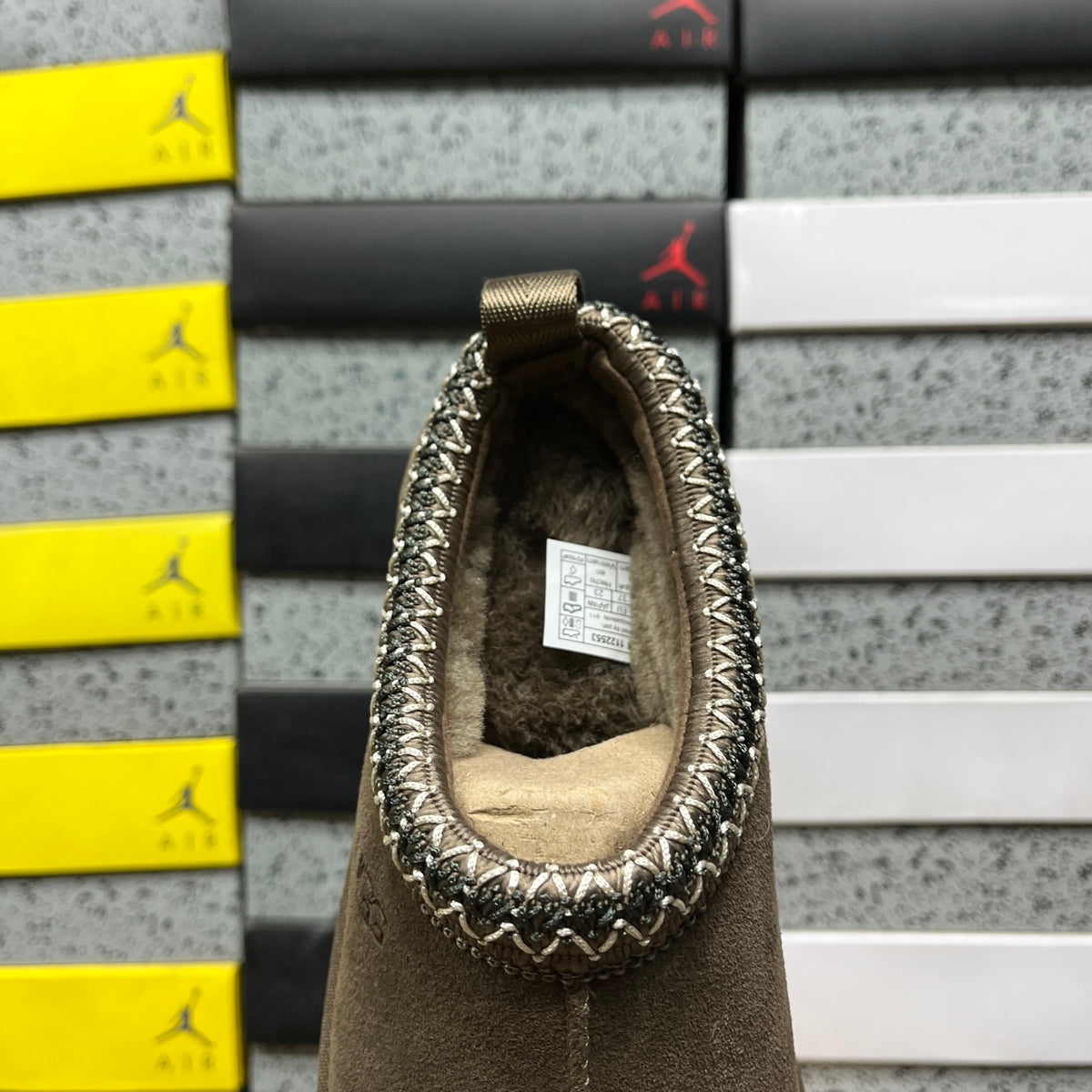 UGG Platform Slip-On Shoes in Walnut with Contrast Stitched Trim