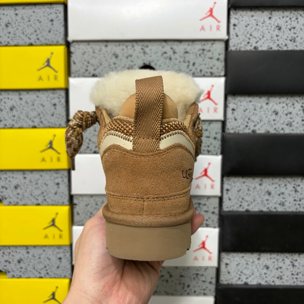 UGG Chestnut Low-Cut Lace-Up Shoes with Chunky Sole