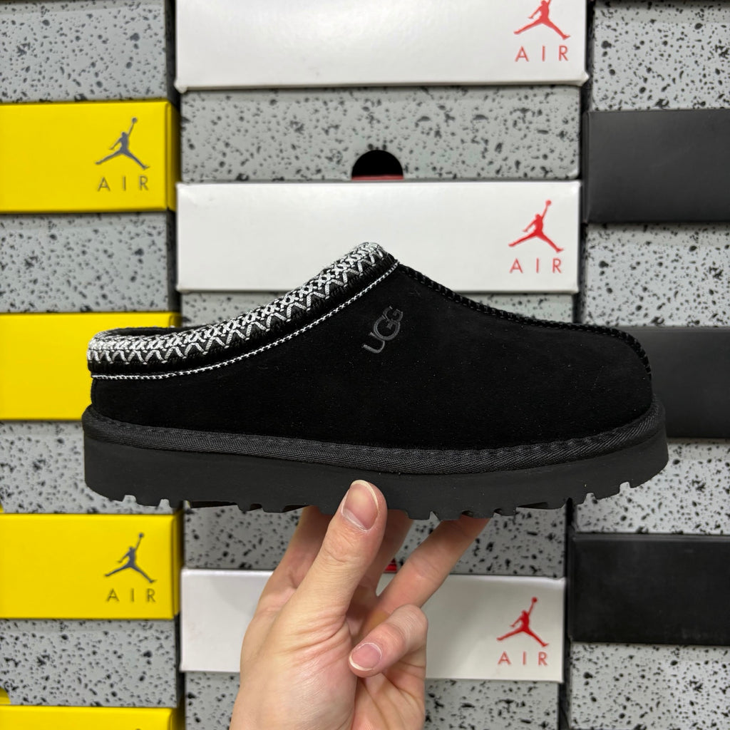 UGG Black Slip-On Shoes with Contrast Stitched Trim