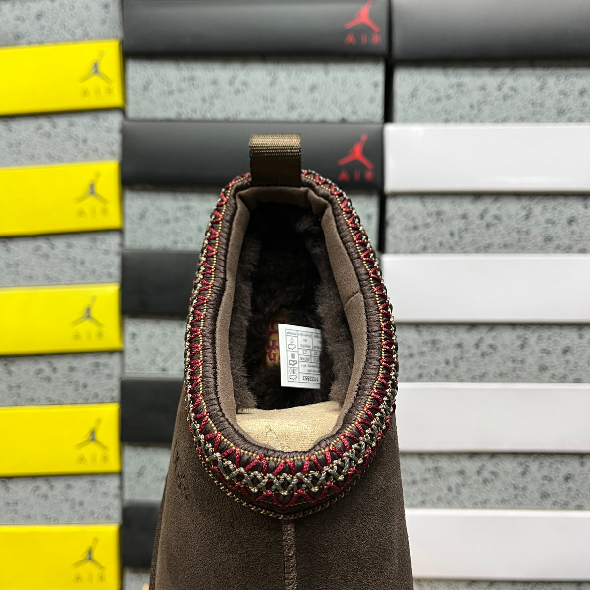 UGG Platform Slip-On Shoes in Cocoa Brown with Contrast Stitched Trim