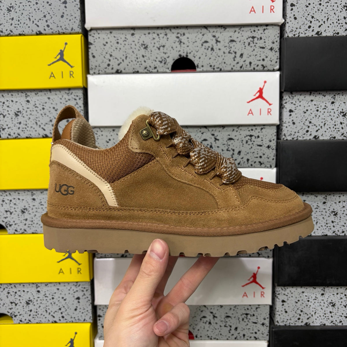 UGG Lace-Up Shoes in Chestnut with Chunky Sole