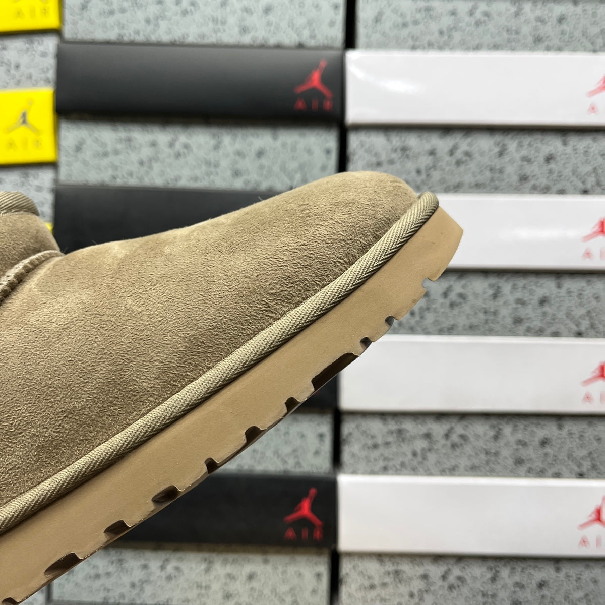UGG Ultra Mini Pull-On Boots in Antelope Brown with Plush Lining