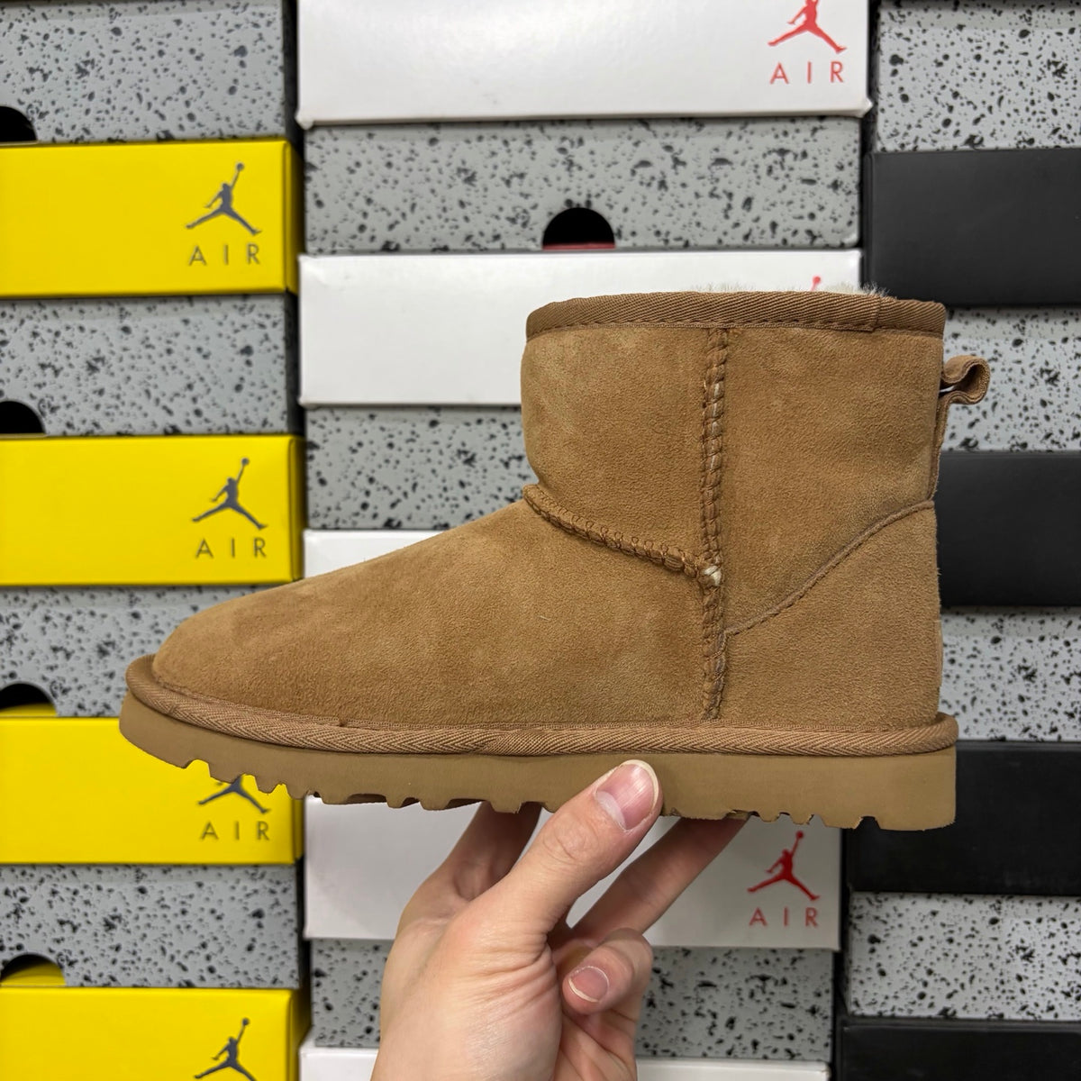 UGG Classic Mini Pull-On Boots in Chestnut with Plush Lining