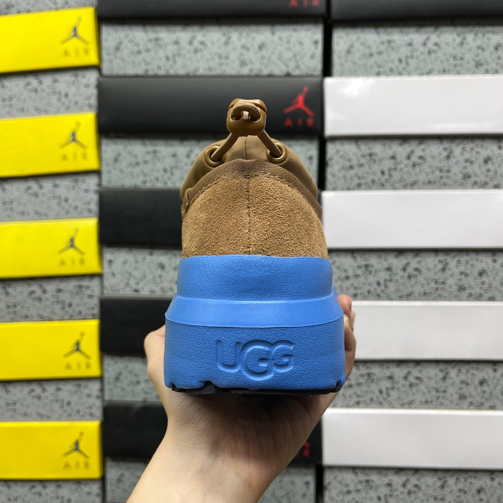 UGG Slip-On Shoes in Chestnut with Blue Chunky Sole