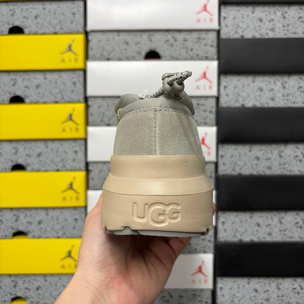 UGG Gray Slip-On Shoes with Beige Chunky Lug Sole