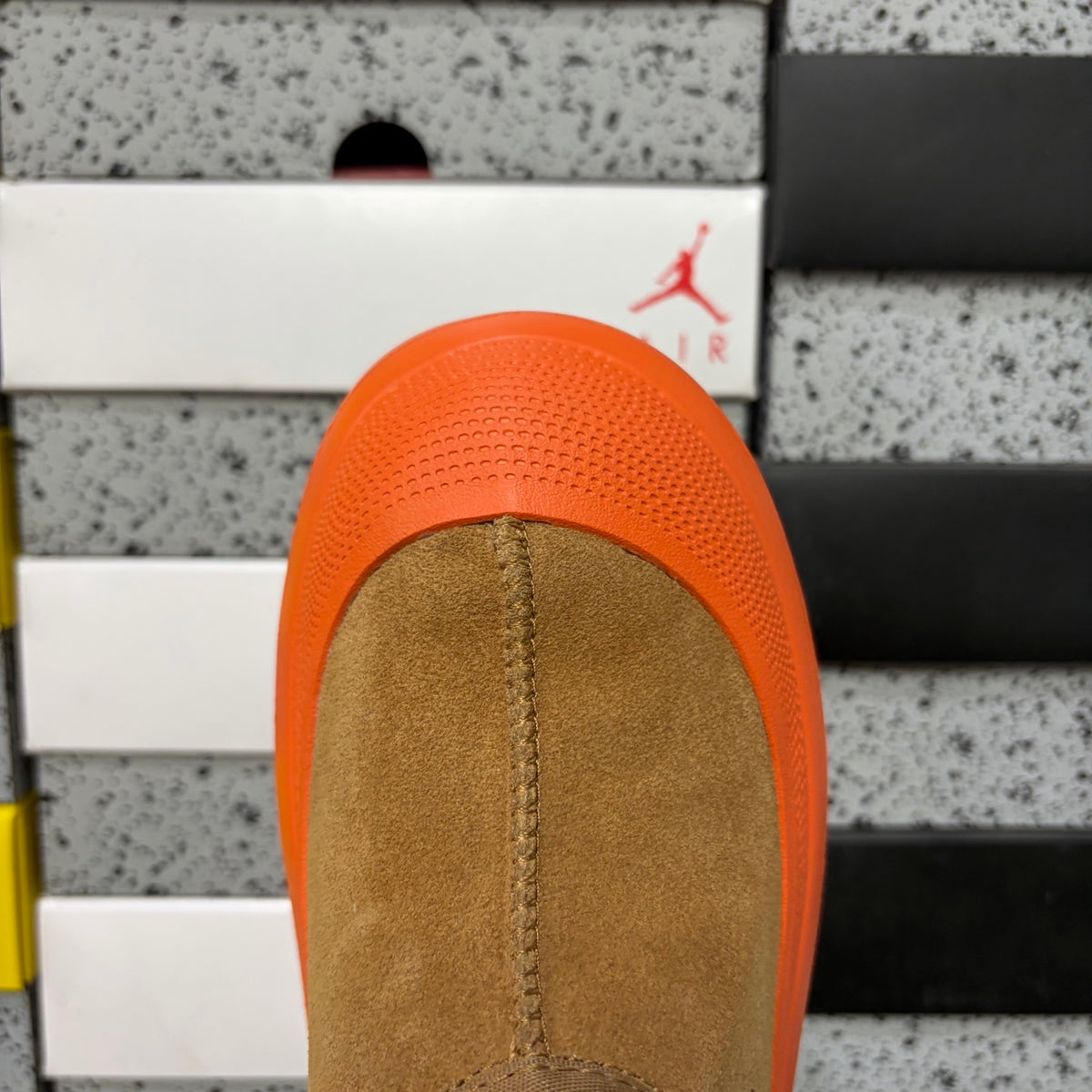 UGG Chestnut Slip-On Shoes with Orange Chunky Lug Sole