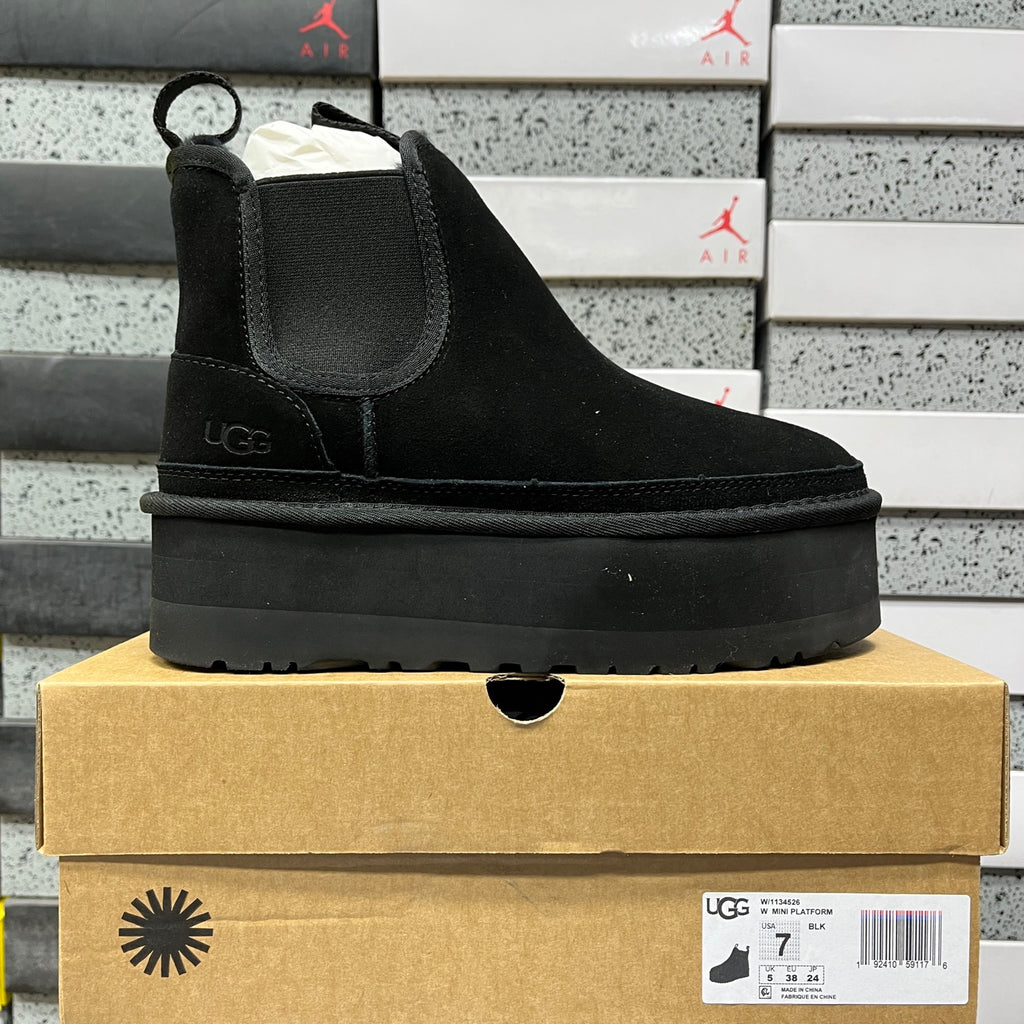 UGG Platform Chelsea Ankle Boots in Black