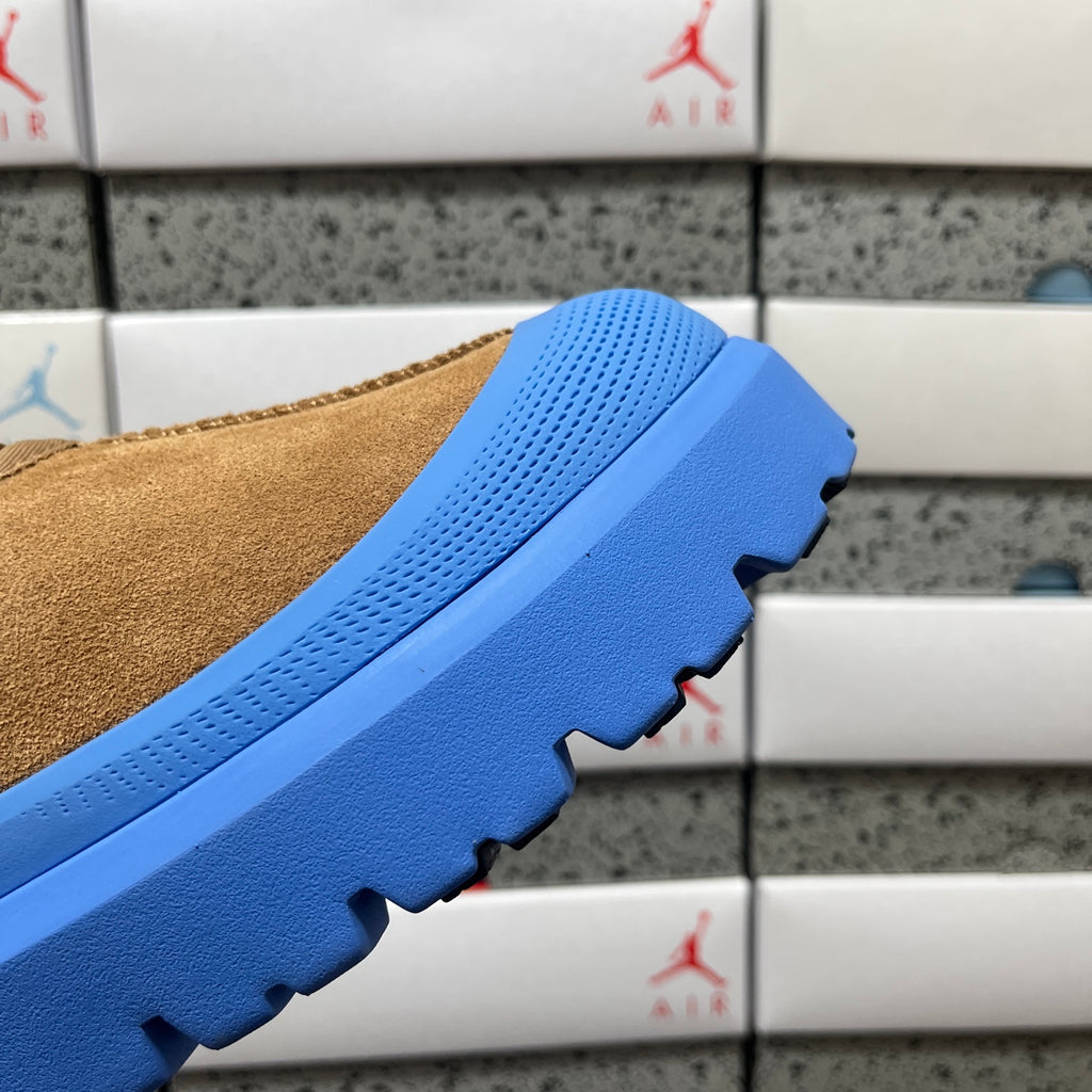 UGG Tan Slip-On Shoes with Blue Chunky Lug Sole