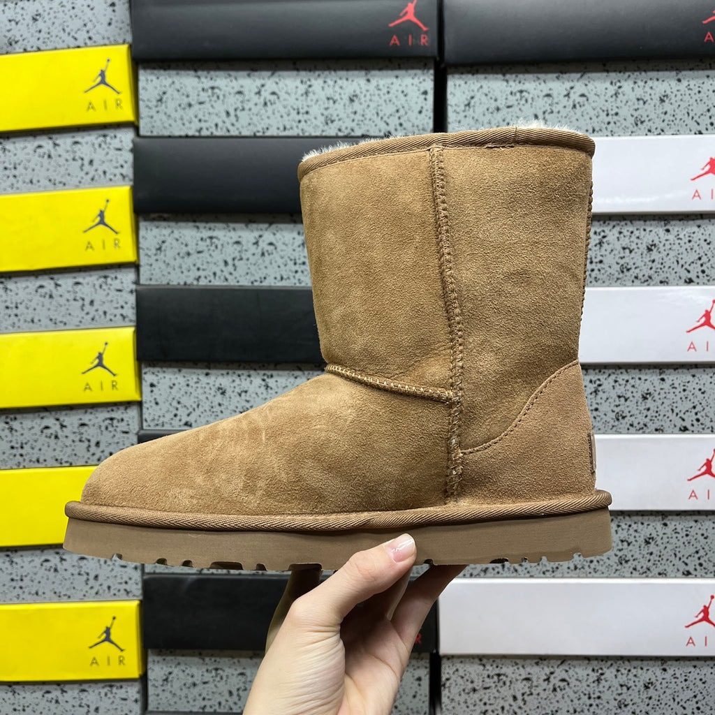 UGG Classic Short Boots in Chestnut with Plush Lining