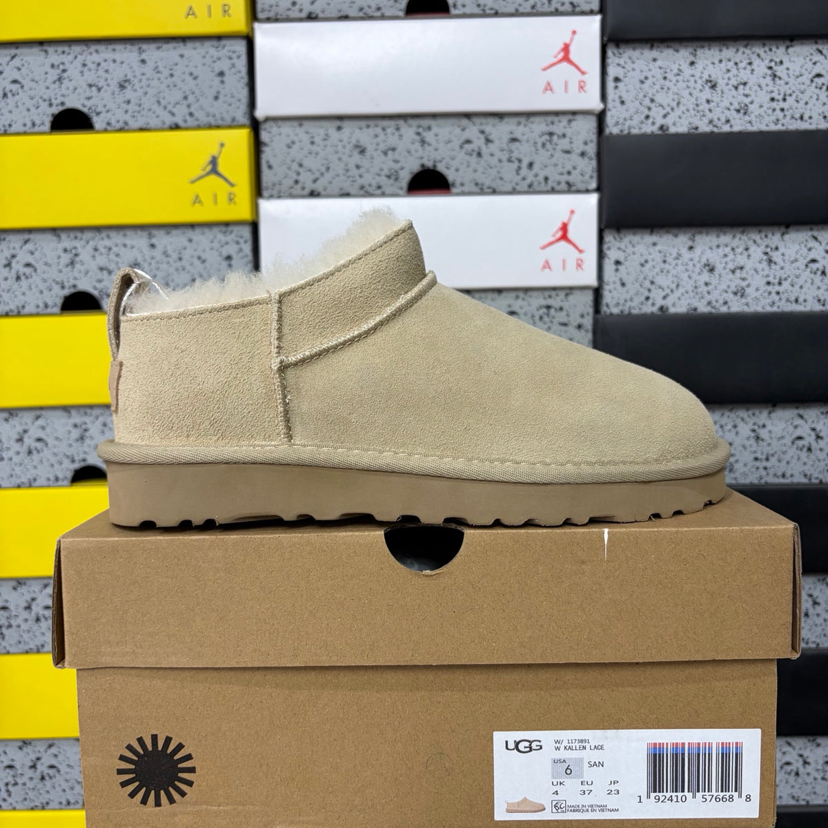 UGG Low-Cut Slip-On Shoes in Sand with Plush Lining