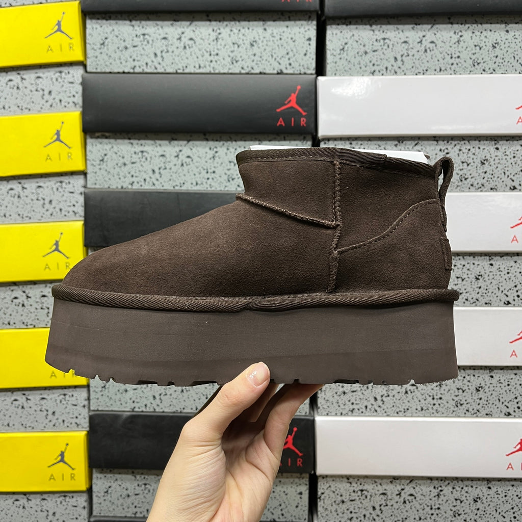 UGG Ultra Mini Platform Boots in Chocolate Brown with 5 cm Sole