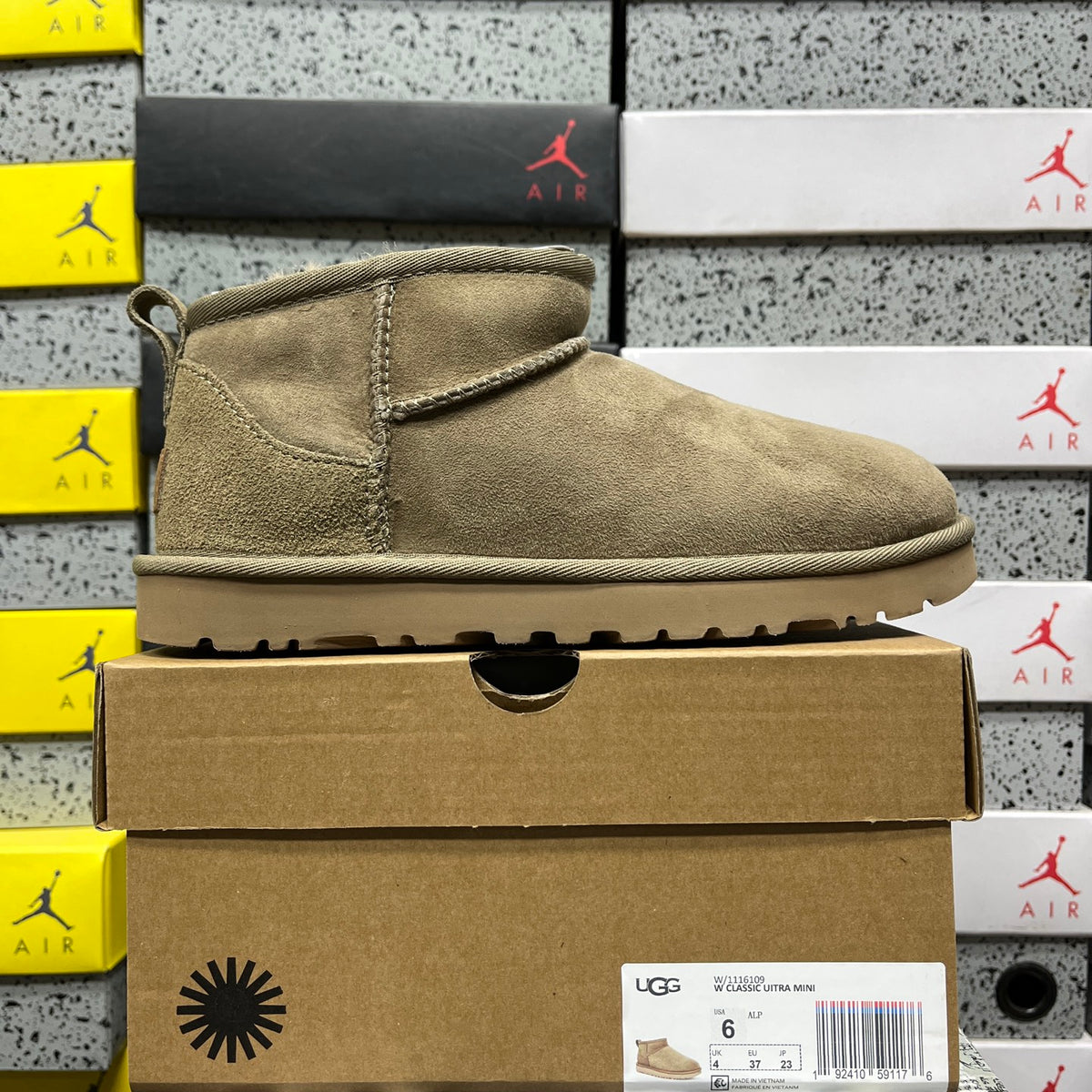 UGG Ultra Mini Pull-On Boots in Antelope Brown with Plush Lining