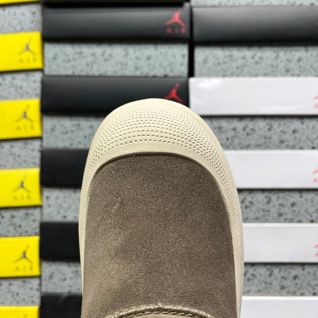 UGG Slip-On Ankle Boots in Olive Green with Cream Chunky Lug Sole