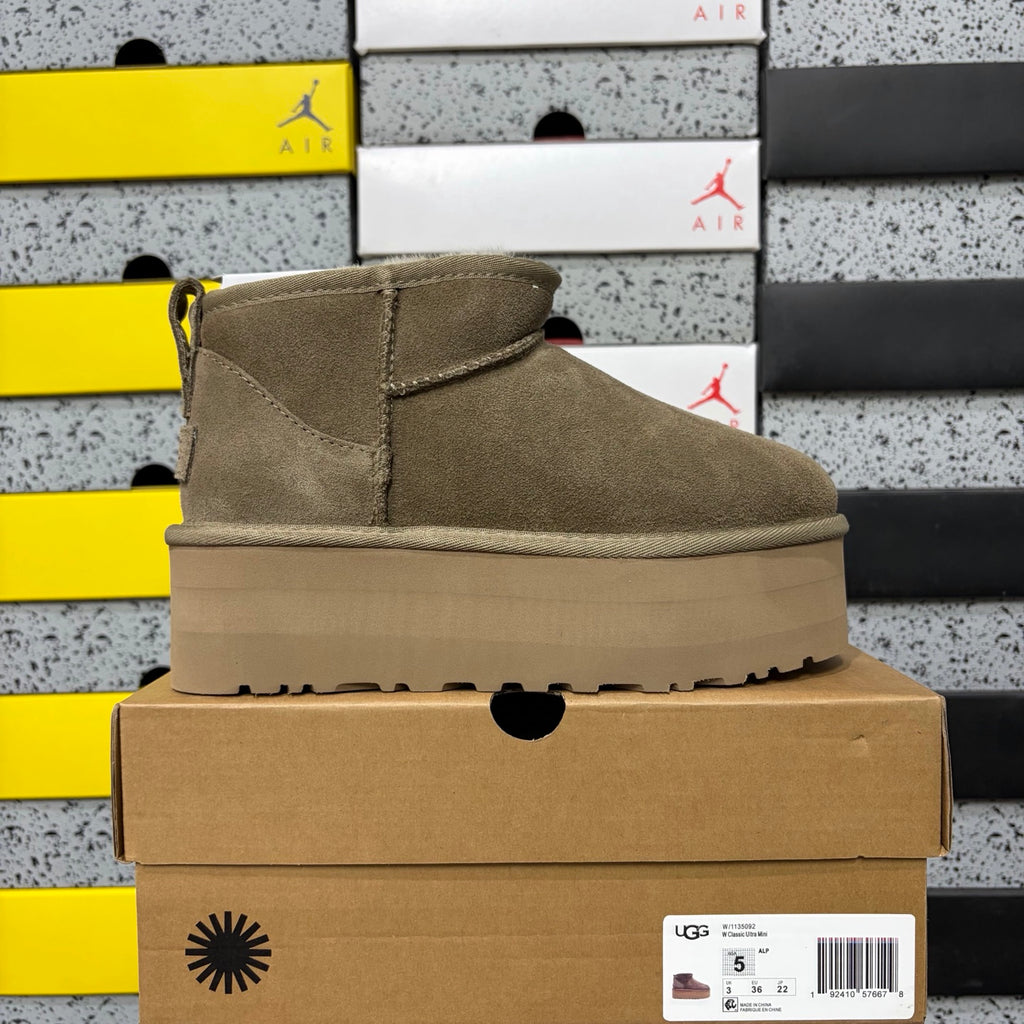 UGG Ultra Mini 5 cm Platform Boots in Antelope Brown