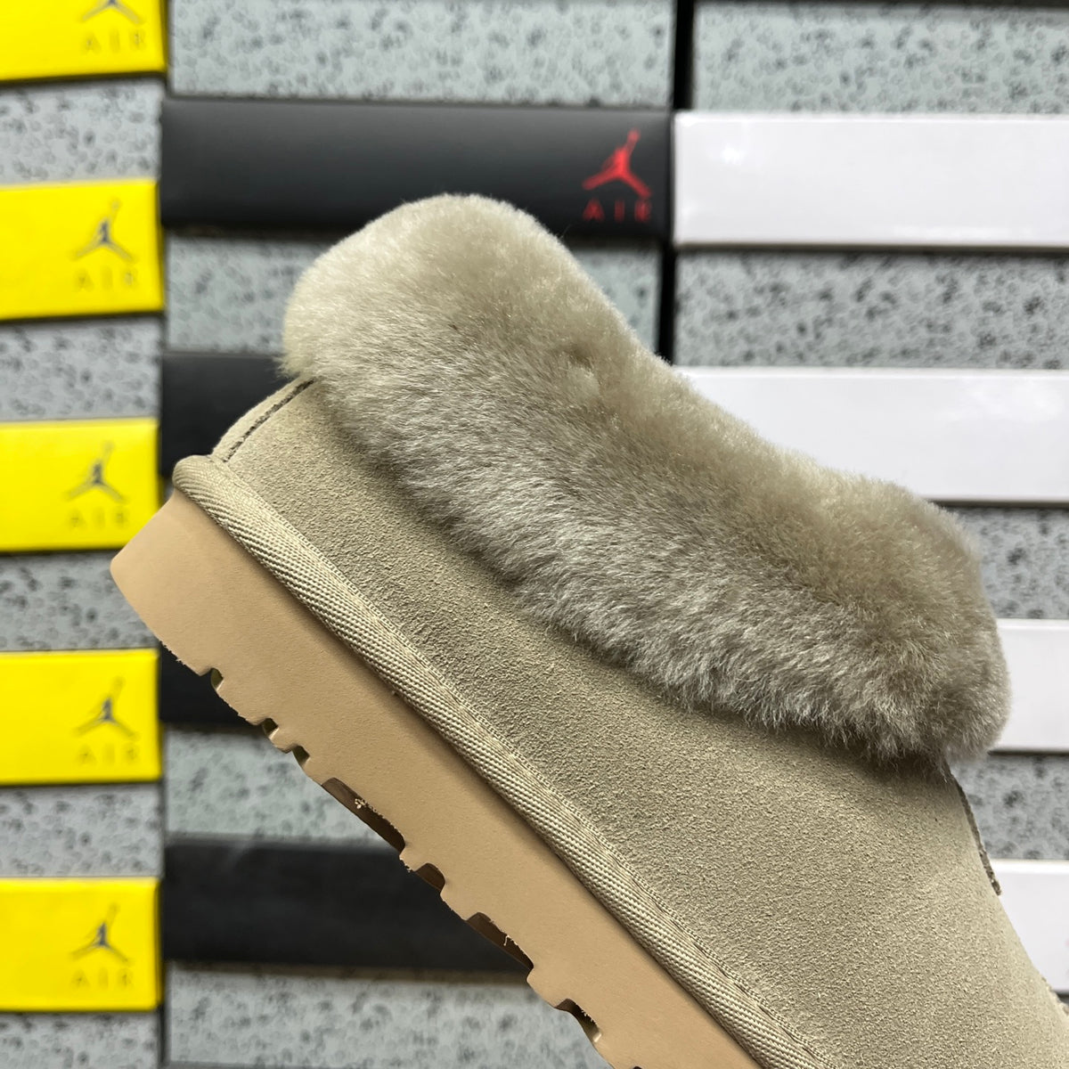 UGG Slip-On Shoes in Antelope Brown with Plush Collar
