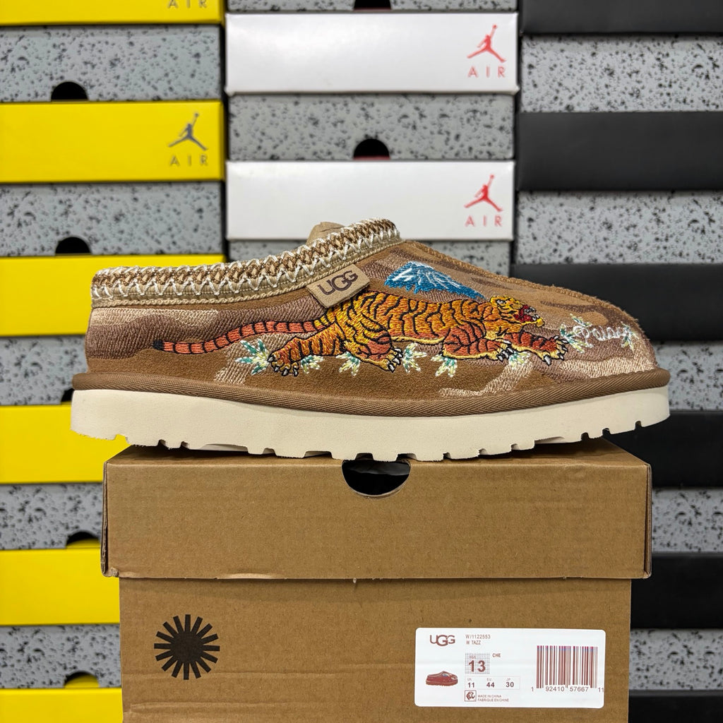 UGG Chestnut Slip-On Shoes with Dragon and Tiger Embroidery
