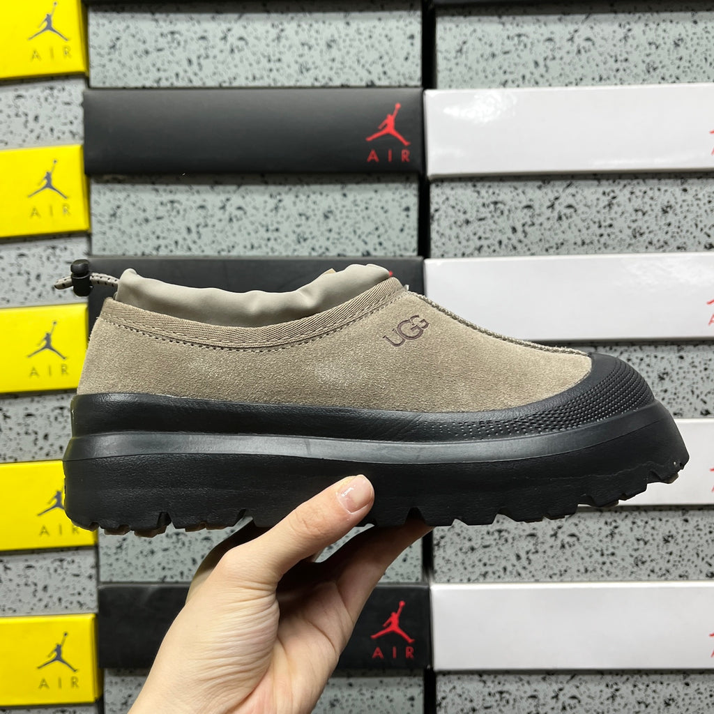 UGG Slip-On Shoes in Mist Gray with Black Chunky Sole