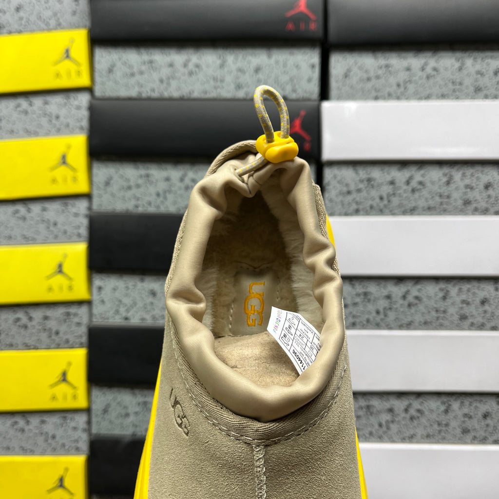 UGG Slip-On Shoes in Beige with Yellow Chunky Sole