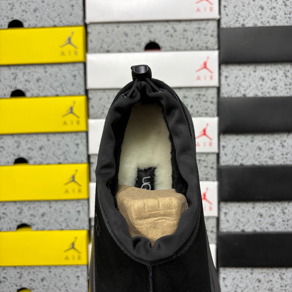 UGG Black Low-Cut Slip-On Shoes with Chunky Lug Sole